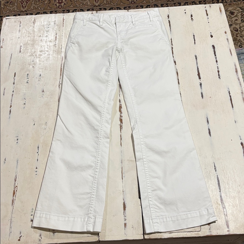 Tory Burch White Chino Ankle Length Pants Mid Rise Size 23